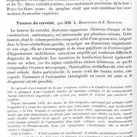 0128 - Page 76 - Société de neurologie de Paris. Séance du 9 janvier 1930. Syndrome sympathique répercussif à point de départ auriculaire, par MM. Lucien Cornil, Pierre Kissel / Tumeur du cervelet, par MM. L. Babonneix et J. Sigwald