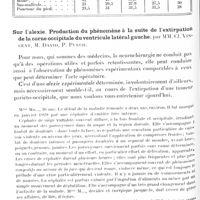 0314 - Page 262 - Société de neurologie de Paris. Séance du 6 février 1930. Trophoedème du membre inférieur. Exploration des vaisseaux iliaques. Sympathectomie péri-iliaque. Résultat nul, par MM. A. Basset, Y. Haguenau et Mlle Gauthron / Sur l'alexie. Production du phénomène à la suite de l'extirpation de la corne occipitale du ventricule latéral gauche, par MM. Cl. Vincent, M. David, P. Puech