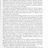 0515 - Page 463 - Réunion neurologique de Strasbourg (Filiale de la Société de neurologie de Paris). Séance du 8 juin 1929. Hémorragie méningée. Considérations cliniques et biologiques sur un cas d'hémorragie méningée : toxicité du liquide céphalo-rachidien hématique. Syndrome frontal pur. Essai d'explications des troubles cliniques, par MM. J.-A. Barré, J. Guillaume et Schoch / Syndrome vestibulo-spinal associé, par MM. J.-A. Barré et J. Guillaume