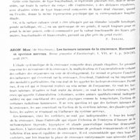 0568 - Page 516 - Analyses. Neurologie. Études générales. Physiologie. Galligaris (G.). La fabrique des pensées sur la peau de l'homme (La falbrica dei pensieri sulla pelle dell'uomo). Archivio generale di Neurologia, Psichiatria e Psicoanalisi... / Aron (Max)... Les facteurs internes de la croissance, hormones et système nerveux. Revue française d'encrinologie...