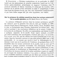 1202 - Page 1148 - Société de neurologie de Paris. Séance du jeudi 5 juin 1930. Maladie de Heine-Médin et système nerveux végétatif, par G. Mouriquand, J. Dechaume, P. Sedallian et G. Morin / Sur la présence de cellules sensitives dans les racines antérieures de la moelle épinière, par M. Mario Piolti...