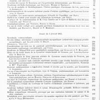 0006 - Page 2 - Année 1931. Tables du tome I. II. Société de neurologie de Paris