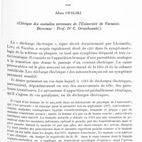 0344 - Page 281 - Mémoires originaux. Accès paralytiques (décharges paralytiques) dans un cas de sclérose en plaques, par Adam Opalski (Clinique des maladies nerveuses de l'Université de Varsovie. Directeur : Prof. Dr. C. Orzechowski)