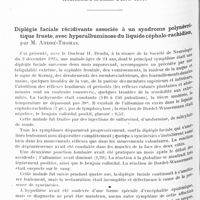 0713 - Page 650 - Société de neurologie de Paris. Séance du 7 mai 1931. Addendum à la séance d'avril 1931. Diplégie faciale récidivante associée à un syndrome polynévritique fruste, avec hyperalbuminose du liquide céphalo-rachidien, par M. André-Thomas