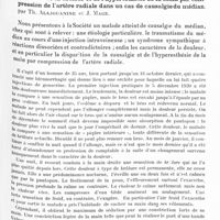 0902 - Page 839 - Société de neurologie de Paris. Séance du 4 juin 1931. Addenda aux séances précédentes. Tumeurs de la région hypophysaire. - Opération. Guérison. Amélioration remarquable des troubles ophtalmologiques, par MM. Th. de Martel et J. Guillaume / Disparition de la douleur et de l'hyperesthésie de la main par compression de l'artère radiale dans un cas de causalgie du médian, par Th. Alajouanine et J. Mage