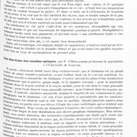 0926 - Page 863 - XXXVe Congrès des aliénistes et neurologistes de France et des pays de langue française. Session de Bordeaux. - 7-12 avril 1931. Communications diverses. Stupeur avec mutisme chez un sursimulateur, par le Pr René Gruchet... / Les fonctions des couches optiques, par F. d'Hollander...