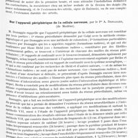 0930 - Page 867 - XXXVe Congrès des aliénistes et neurologistes de France et des pays de langue française. Session de Bordeaux. - 7-12 avril 1931. Communications diverses. Signe tonodynamique des doigts et ses corrélations avec le signe de Babinski, par le Dr Pailhas... / Sur l'appareil périphérique de la cellule nerveuse, par le Pr A. Donaggio...