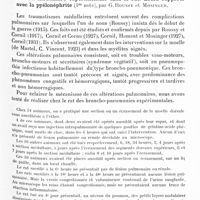 0129 - Page 71 - Société de neurologie de Paris. Séance du 14 janvier 1932. Présentations et communications. Astrocytome kystique du cervelet, ablation de la tumeur murale, guérison, par M. Clovis Vincent, Mlle Fanny Rappoport, MM. Bertrand et Zadoc-Kahn / A propos des lésions pulmonaires infectieuses consécutives à la section médullaire expérimentale chez le rat. Leurs rapports avec la pyélonéphrite (1re note), par G. Roussy et Mosinger