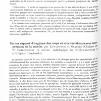 0200 - Page 142 - Société de neurologie de Varsovie. Séance du 14 octobre 1931. Les corrélations endocrines des mamelles, par M. W. Sterling / Un cas supposé d'angiome des corps et arcs vertébraux avec compression de la moelle, par Zawadowski et Grabarr (Clinique du Pr Orzechowski et service radiologique du Dr Zawadowski à l'Hôpital Ujazdowski)