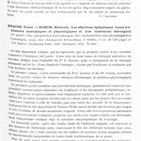 0219 - Page 161 - Analyses. Neurologie. Études générales. Bibliographie. Levy-Valensi (J.). Diagnostic neurologique..., Paris, J.-B. Baillière et Fils / Krause (Fedor) et Schum (Heinrich). Les affections épileptiques. Leurs fondements anatomiques et physiologiques et leur traitement chirurgical (1re partie) (Die epileptischen Erkrankungen. Ihre anatomischen und physiologischen Unterlagen, sowie, igre chirurgische Behandlung... Ferdinand Enke, édit. Stuttgart, 1931...