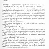 0517 - Page 459 - Société de neurologie de Paris. Séance du 18 février 1932. Hémiplégie de type dit hystérique ou pithiatique, manifestation initiale d'un gliome du corps calleux. Etude clinique, par M. A. Rouquier. Etude anatomique, par MM. J. Lhermitte et J. Trelles (Travail du laboratoire de la fondation Dejerine) / Technique d'imprégnation argentique pour les coupes à la celloïdine, par M. J.-O. Trelles (présenté par J. Lhermitte)