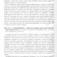 0618 - Page 560 - Analyses. Neurologie. Études générales. Infections et intoxications. May (Etienne). Le problème des virus filtrants. Revue critique de pathologie et de thérapeutique... / Ley (R.-A.) et Van Bogaert (L.). Sclérose en plaques aiguë (observation anatomo-clinique d'un cas). Journal de neurologie et de psychiatrie belge...