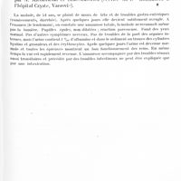 0803 - Page 745 - Société de neurologie de Varsovie. Séance du 21 janvier 1932. Myxoedème acquis avec hypertrophie d'une mamelle après thérapie thyroïdienne, par M. W. Stnerlig / Sur un cas d'amaurose transitoire d'origine probablement toxique, par A. Krakowski et Szmuszkowicz (Service du Dr Bregmann à l'hôpital Czyste. Varsovie)