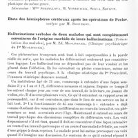 0806 - Page 748 - Société de neurologie (Société Purkyne) de Prague. Séance du 11 février 1931. Expérience de Rooschach en psychopathologie et psychothérapie, conférence par M. E. Soukup / Hallucinations verbales de deux malades qui sont complètement convaincus de l'origine morbide de leurs hallucinations. (Présentation des malades), par M. Zd. Myslivecek. (Clinique psychiatrique du Pr Myslivecek)