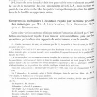 1012 - Page 952 - Société de neurologie de Paris. Séance du 19 mai 1932. Note sur l'hérédité dans la sclérose latérale amyotrophique, par Serge Davidenkof... / Compression médullaire à évolution rapide par sarcome primitif des méninges, par MM. J. Lévy-Valensi, Ivan Bertrand, Masquin et Rondepierre