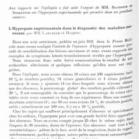 1334 - Page 1274 - XIIe Réunion neurologique internationale annuelle. Paris, 31 mai-1er juin 1932. Travaux sur l'hyperpnée expérimentale. L'Hyperpnée expérimentale dans le diagnostic des maladies nerveuses, par MM. Laruelle et Heernu