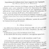 1352 - Page 1292 - XIIe Réunion neurologique internationale annuelle. Paris, 31 mai-1er juin 1932. Communications sur l'étiologie. Convulsions de l'enfance dans leurs rapports avec l'épilepsie, par MM. G. Heuyer et J. Dublineau