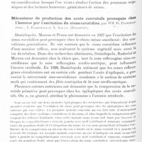 1386 - Page 1326 - XIIe Réunion neurologique internationale annuelle. Paris, 31 mai-1er juin 1932. Communications sur la pathogénie. Sur la physiologie pathologique des épilepsies, par M. Auguste Tournay / Mécanisme de production des accès convulsifs provoqués chez l'homme par l'excitation du sinus carotidien, par MM. D. Danielopolu, A. Radovici et A. Aslan...