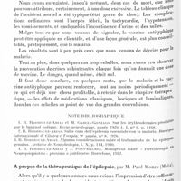 1426 - Page 1366 - XIIe Réunion neurologique internationale annuelle. Paris, 31 mai-1er juin 1932. Communications sur le traitement. Quelques considérations sur la pyrétothérapie de l'épilepsie, par MM. B. Rodriguez-Arias et J. Pons-Balmes... / A propos de la thérapeutique de l'épilepsie, par M. Paul Morin...