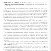 0200 - Page 148 - Analyses. Thérapeutique. Paulian (D.) et Bistriceanu (I.). Razele infrarosii in terapia nevralgiilor. Bucaresti médical... / Angelesco (C.) et Tzovaru (S.). Les paralysies des nerfs moteurs crânio-rachidiens postrachianesthésiques. Presse médicale...