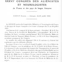 0350 - Page 298 - XXXVIe Congrès des aliénistes et neurologistes de France et des pays de langue française. XXXVIe Session. - Limoges, 25-30 juillet 1932