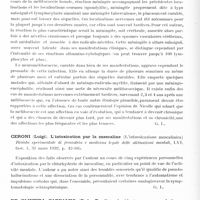 0468 - Page 416 - Analyses. Neurologie. Études générales. Infections et intoxications. Roger (Henri). La neuromélitococcie. Presse médicale... / Ceroni (Luigi). L'intoxication par la mescaline (L'intossicazione mescalinica) Rivista sperimentale di freniatra e medicina legale delle aliénazioni mentali... / De Oliveira Carvalho (Pedro-Egydio). Accidents neuro-paratytiques survenus au cours de la vaccination antirabique ou peu après (Accidentes neuro-paralyticos advindos no decurso ou pouco depois da vaccinaçao anti-rabica). Thèse de Sao-Paulo, 1931...