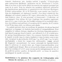 0630 - Page 576 - Société de neurologie (Société Purkyne) de Prague. Séance du 11 novembre 1931. Pachyméningite cervicale hypertrophique. Son étude périmyélographique, par M. Jiri Vitek (Présentation de la malade, clinique du Pr Hynek) / Contribution à la question des rapports de l'échographie avec lésions du cerveau, par M. O. Janota (Présentation de pièces)