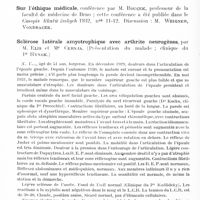 0632 - Page 578 - Société de neurologie (Société Purkyne) de Prague. Séance du 14 décembre 1931. Sclérose latérale amyotrophique avec arthrite neurogènes, par M. Elis et Me Cernja (Présentation du malade ; clinique du Pr Hynek)