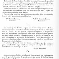 0716 - Page 662 - Société de neurologie de Paris. Séance du 1er décembre 1932. Correspondance [Dr Héctor Pinero ; Prof. Dr Gonzalo Boch ; Pr G. Marinesco ; A. Austregesilo] / Kyste hémorragique sous-cortical avec hémorragie ventriculaire. Néoplasme intracrânien probable, par MM. André-Thomas, H. Schaeffer, de Martel et Guillaume