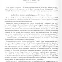 0780 - Page 726 - Sociétés. Société belge de neurologie. Séance du 22 octobre 1932. La barrière hémato-encéphalique, par Mlle Stern...