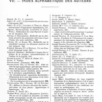 0035 - Page 31 - Année 1933. Tables du tome II. VII. Index alphabétique des auteurs