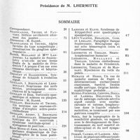 0093 - Page 37 - Société de neurologie de Paris. Séance du 6 juillet 1933. Sommaire
