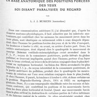 0345 - Page 287 - Mémoires originaux. La base anatomique des positions forcées des yeux soi-disant paralysies du regard, par L. J. J. Muskens...