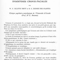 0601 - Page 543 - Mémoires originaux. Dysostoses cranio-faciales, par W. G. Sillevis Smitt et B. G. Ziedses des Plantes. Clinique psychiatro-neurologique de l'Université d'Utrecht (Prof. Dr L. Bouman)