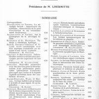 0638 - Page 580 - Société de neurologie de Paris. Séance du 16 novembre 1933. Sommaire