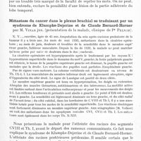 0761 - Page 703 - Société de neurologie (Société Purkyne) de Prague. Séance du 19 janvier 1933. Amérisie de Heveroch chez un malade avec tumeur du cerveau, par M. K. Mathon (présentation du malade, clinique du Pr Pelnar) / Métastase du cancer dans le plexus brachial se traduisant par un syndrome de Klumpke-Dejerine et de Claude Bernard-Horner, par M. Vinar jun (présentation de la malade, clinique de Pr Pelnar)