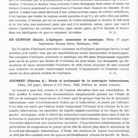 0788 - Page 730 - Analyses. Neurologie. Études générales. Anatomie. Jaworski (Hélan) avec la collaboration de R. d'Abadie et de R. de Nicolay. Après Darwin (l'Arbre biologique)... Préface du Pr Edmond Perrier. Librairie J.-B. Baillière et fils, Paris, 1933 / De Curton (Emile). L'épilepsie consciente et mnésique. Thèse..., 1932 / Jousset (Thérèse A.). Etude et traitement de la méningite tuberculeuse, Thèse..., 1933...