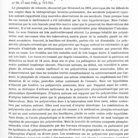 0795 - Page 737 - Analyses. Neurologie. Études générales. Infections. Riser et Sol. De la névraxite zostérienne. Lésions du système nerveux central dans le zona. Encéphale... / Roger (Henri) et Recordier (Maurice). La polynévrite consécutive à l'usage thérapeutique du phosphate de créosote. Gazette des hôpitaux...