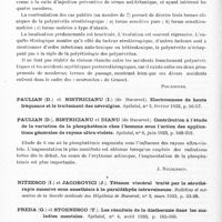 0984 - Page 926 - Analyses. Thérapeutique. Roger (Henri) et Poursines (Yves). Les formes polynévritiques des paralysies sérothérapiques. Archives de médecine générale et coloniale... / Paulian (D.), Bistricianu et Dianu... Contribution à l'étude de la variation de la phosphatémie chez l'homme sous l'action des applications générales de rayons ultra-violets. Spitalul... / Preda (G.) et Stoenesco (T.). Les résultats de la diathermie dans les maladies mentales. Spitalul...