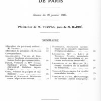0114 - Page 54 - Société de neurologie de Paris. Séance du 10 janvier 1935. Sommaire