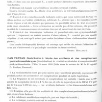 0168 - Page 108 - Analyses. Neurologie. Études générales. Bibliographie. Zackartchenko (M. A.). Les maladies vasculaires du tronc cérébral. Thrombose de l'artère du sulcus bulbaire (Sosoudistie sabolewanija mosgoworvo stwola. Sakuporka art. sulci bulbaris)..., Acta Universitatis Asiac Mediae. Séries IX. Medicina... / Dan Vartan. Contribution à l'étude des accidents et des complications postrachianesthésiques (Contributiuni la studiul accidentelor si complicatiunilor post-rachianestezice). Thèse... 1934 (faite dans le service de M. le Pr agrégé D. Paulian...)