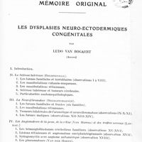 0413 - Page 353 - Mémoire original. Les dysplasies neuro-ectodermiques congénitales, par Ludo Van Bogaert...