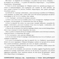 0520 - Page 460 - Analyses. Neurologie. Études générales. Bibliographie. Cantacuzino (Joan I.). Le repérage ventriculaire dans l'épilepsie (Reperaju ventricular in Epilepsie). Thèse..., 1935 / Constantin (Dobrescu Gh.). Contributions à l'étude histo-pathologique des glioblastomes intracraniens (Contributiuni la Studiul Histopatologici gliobl stoamelor intracraniene), Thèse..., 1934