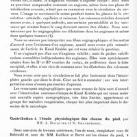 0809 - Page 750 - Société de neurologie de Paris. Séance du 2 mai 1935. Communications. Pseudo-angiomes caclifiés du cerveau. Angiome de la face et calcifications corticales du cerveau (maladie de Knud H. Krabbe), par MM. Egas Moniz et Almeida Lima / Contribution à l'étude physiologique des clonus du pied, par MM. A. Rouquier et Grandpierre