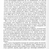 0989 - Page 930 - Société de neurologie de Paris. Séance du 6 juin 1935. Communications. A propos des paralysies postdiphtériques. Localisation exceptionnelle sur les nerfs moteurs des globes oculaires et sur le nerf optique, par MM. J.-A. Chavany, M. Regnard et F. Thiébaut