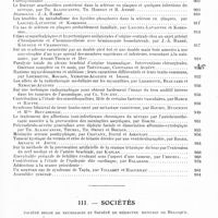 0007 - Page 3 - Tables du tome 64. Année 1935 - 2e semestre. II. Société de neurologie de Paris / III. Sociétés