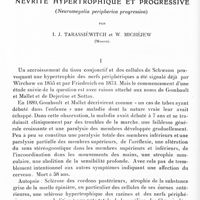 0074 - Page 18 - Mémoires originaux. Névrite hypertrophique et progressive (Neuromegalia peripherica progressiva), par I. J. Tarassiéwitch et W. Michéjew...