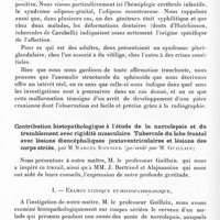 0186 - Page 130 - Société de neurologie de Paris. Séance du 4 juillet 1935. Communications. La pachybasie sellaire et sa valeur séméiologique, par MM. J. Lhermitte et Nemours-Auguste / Contribution histopathologique à l'étude de la narcolepsie et du tremblement avec rigidité musculaire. Tubercule du lobe frontal avec lésions diencéphaliques juxtaventriculaires et lésions des corps striés, par M. Marcel Monnier (présenté par M. Guillain)