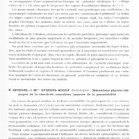 0525 - Page 469 - Congrès neurologique international. Londres, 29 juillet-2 août 1935. Les épilepsies (Programme préparé par M. le Professeur Marburg). Rapports. William G. Lennox... La physiopathologie de l'épilepsie / E. Spiegel et Mme Spiegel-Adolf... Mécanisme physico-chimique de la réactivité convulsive (mesure de la perméabilité)