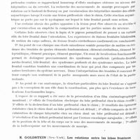 0594 - Page 538 - Congrès neurologique international. Londres, 29 juillet-2 août 1935. IIIe Question. Les fonctions des lobes frontaux (Programme préparé par M. le Professeur H. Claude). Rapports. P. Delmas-Marsalet... Lobe frontal et équilibre / K. Goldstein... Les relations entre les lobes frontaux et les fonctions psychiques